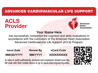 Advanced Cardiac Life Support (ACLS) Certification