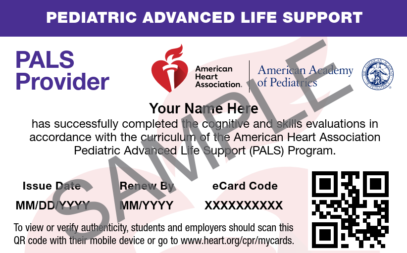Pediatric Advanced Life Support (PALS) Certification - Skills Test Only