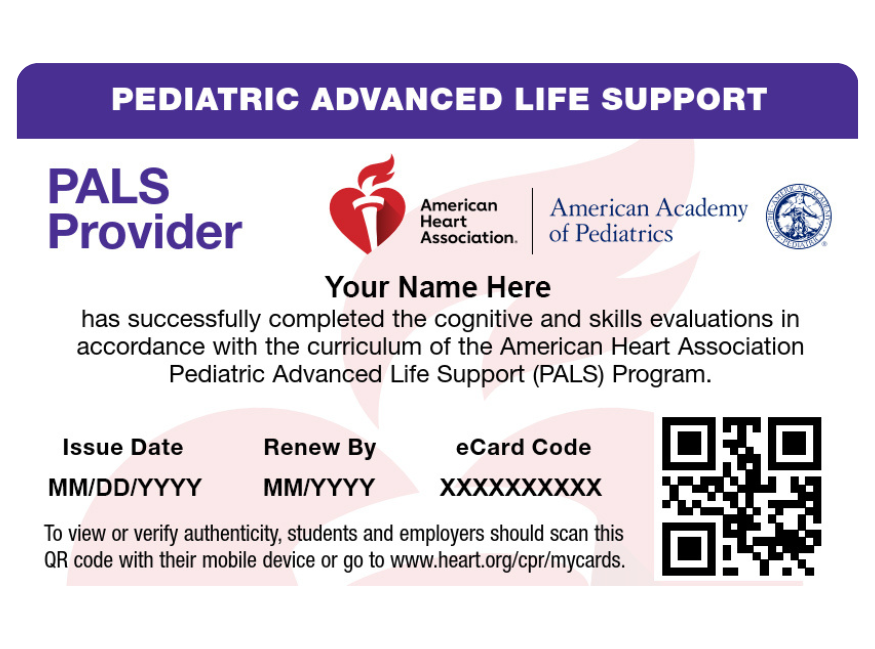 Pediatric Advanced Life Support (PALS) Certification