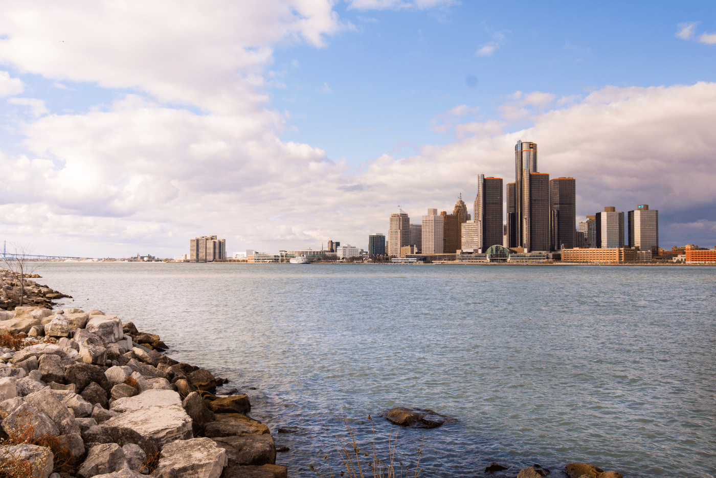 Detroit skyline from SureFire CPR Michigan