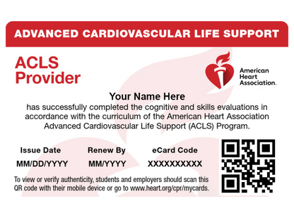 Advanced Cardiac Life Support (ACLS) Certification