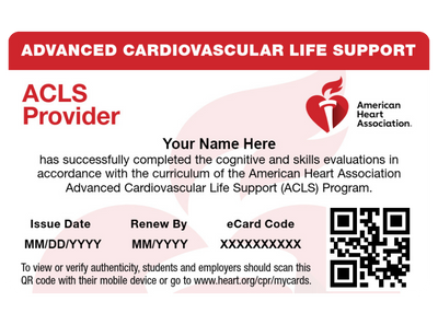 Advanced Cardiac Life Support (ACLS) Certification