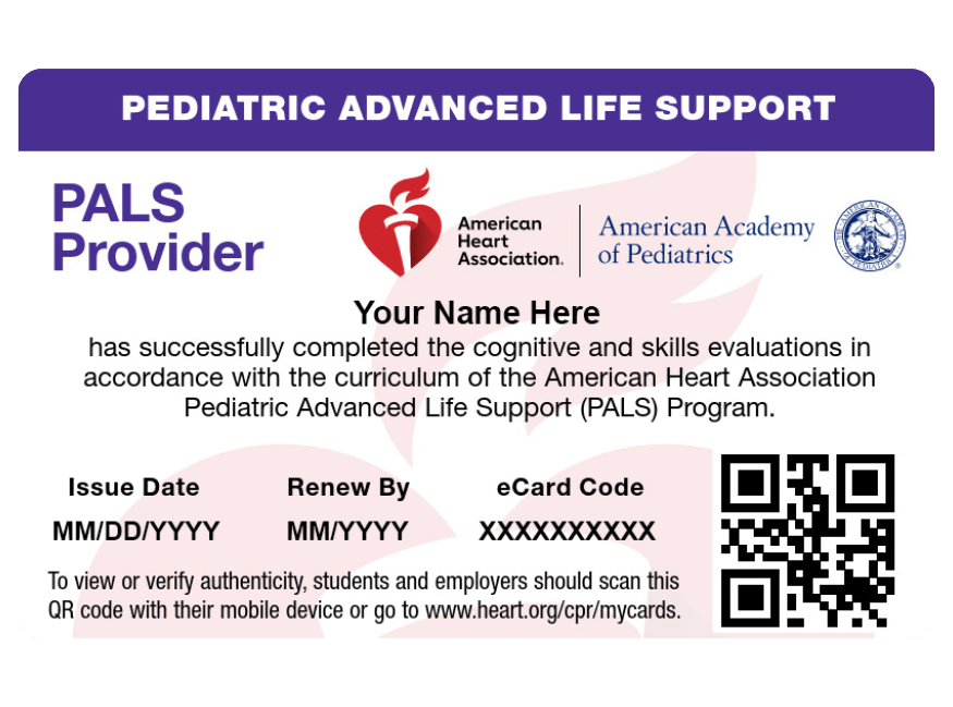 Pediatric Advanced Life Support (PALS) Certification