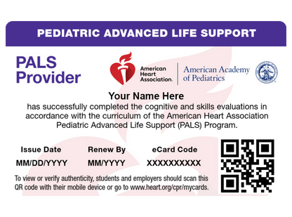 Pediatric Advanced Life Support (PALS) Certification